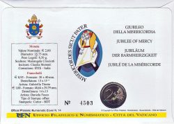 2 euro Vatican 2016 Mercy Numisbrief