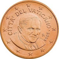 1 евроцент, Ватикан (тип 3)