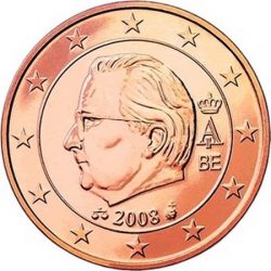 1 евроцент Бельгии (тип 2)