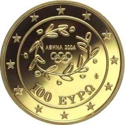 100 евро, Греция (Олимпийская крипта)