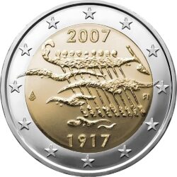 2 евро, Финляндия (90-летие провозглашения независимости Финляндии)