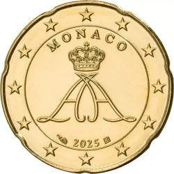 20 euro cents Monaco 2025