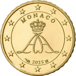 50 euro cents Monaco 2025