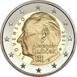 2 евро, Словакия (100 лет со дня рождения Александра Дубчека)