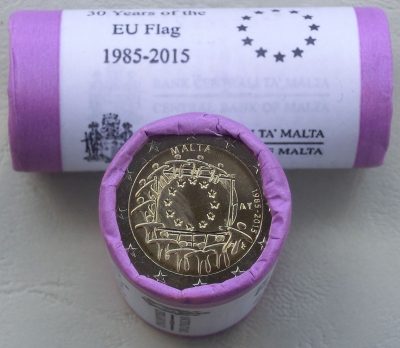 2 euro Malta 2015 flag Roll