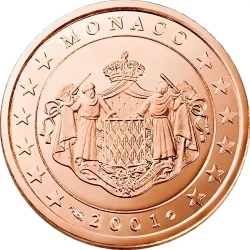 1, 2, 5 eurocents Monaco 2001-2005