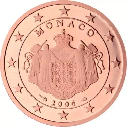 1, 2, 5 eurocents Monaco 2006-2024