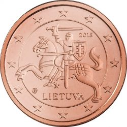 1 евроцент Литвы, аверс
