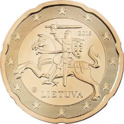 20 евроцентов Литвы, аверс