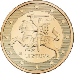 50 евроцентов Литвы, аверс