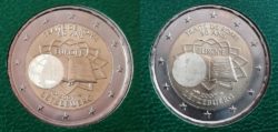Монета Люксембурга под разными углами зрения