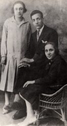 Anjezë Gonxhe Bojaxhiu and her brother and sister