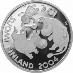 10 евро, Финляндия (90 лет со дня рождения Туве Янсон)