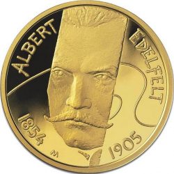 100 евро, Финляндия (150 лет Альберта Эдельфельта)