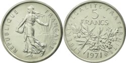 France 5 francs 1971. Semeuse
