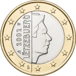1 euro Luxembourg 2002