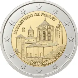 2 евро, Испания (Монастырь Поблет) 2 евро, Испания (Монастырь Поблет)