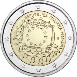 2 евро, Италия (30 лет флагу Европейского союза)