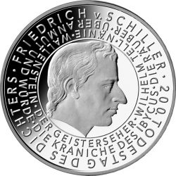 10 евро, Германия (200 лет со дня смерти Фридриха Шиллера)