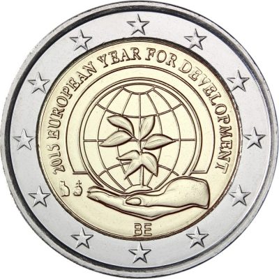 2 евро, Бельгия (Европейский год развития)