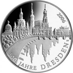 10 евро, Германия (800 лет Дрездену)