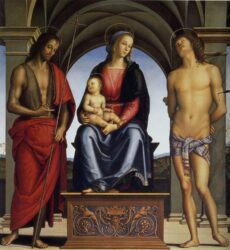 Madonna col Bambino in trono tra i santi Giovanni Battista e Sebastiano (1493, Perugino)