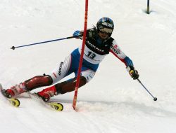 Австрийские Альпы популярное место проведения лыжных соревнований