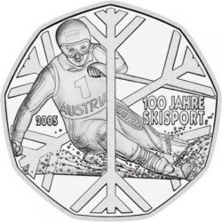 5 евро, Австрия (100 лет лыжному спорту)