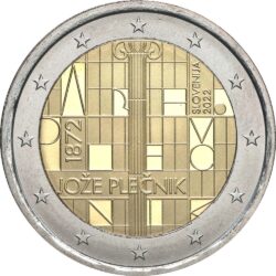 2 евро, Словения (150 лет со дня рождения архитектора Йоже Плечника)