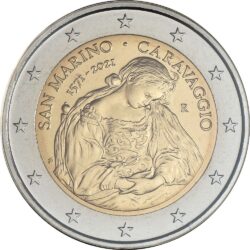 2 евро, Сан-Марино (450 лет со дня рождения Караваджо)