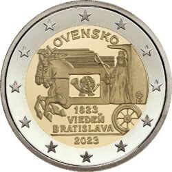 2 евро, Словакия (200-летие со дня открытия конной почты на маршруте Вена — Братислава)
