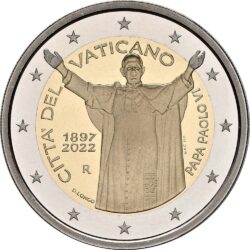 2 евро, Ватикан (125 лет со дня рождения папы римского Павла VI)