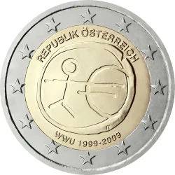 2 евро, Австрия (10 лет Экономическому и валютному союзу)