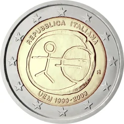 2 евро, Италия (10 лет Экономическому и валютному союзу)