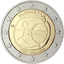 2 евро, Словакия (10 лет Экономическому и валютному союзу)