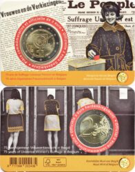 Belgium 2023 2 euro coincard. Suffrage FR