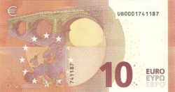 Euro banknote 10 euro 2014 rev