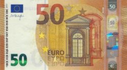 Euro banknote 50 euro 2017 rev