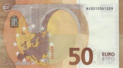 Euro banknote 50 euro 2017 rev