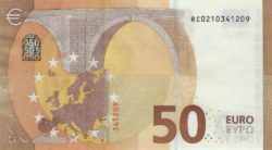Euro banknote 50 euro 2017 rev