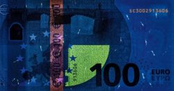 Euro banknote 100 euro 2019 rev uv