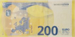 Euro banknote 200 euro 2019 rev