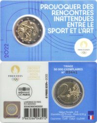 France 2022. 2 euro. Olympics blue