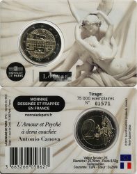 2 евро Франции 2025 в coincard. Лувр. Амур и Психея France 2 euro 2025 coincard. Louvre. Amore e Psiche