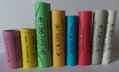 Greece euro coins rolls