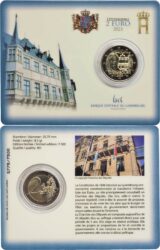 Luxemburg 2 euro 2023 coincard. Chambre des Deputes
