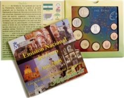 Набор монет евро Испании 2008. Андалусия Spain 2008 euroset BU. Andalucia