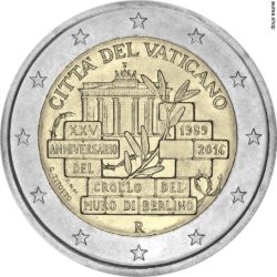 2 евро, Ватикан (25-летие падения Берлинской стены)