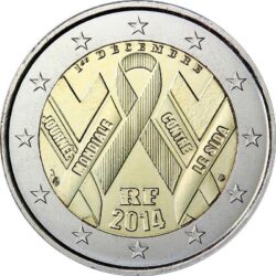 2 евро, Франция (Всемирный день борьбы со СПИДом)