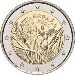 2 евро, Испания (Национальный парк Гарахонай)
